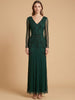 Long Sleeve Beaded Gown | 28841