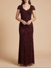 Beaded Cap Sleeve Gown | Lara 28863