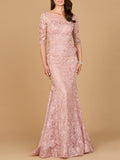 Short Sleeve Lace Mermaid Gown | 28879