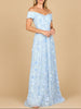 Off Shoulder A-Line Floral Gown | 28882