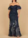 Off Shoulder Mermaid Lace Gown | Lara 28884
