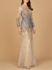 Mermaid, Beaded Long Sleeve Gown | 28886