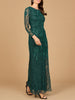 High Neck, Long Sleeve Beaded Gown | 28889