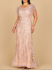 Cap Sleeve Mermaid V-neck Gown