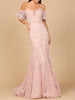 Lace, Off Shoulder Mermaid Gown