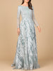 Long Sleeve, Modest Beaded Gown | 28939