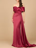 Off Shoulder Satin Dress