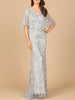 Cape Sleeve Mermaid Gown