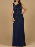 Asymmetrical, Beaded Gown