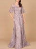 Modest, Cape Sleeve A-line Gown