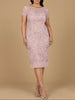 Beaded Midi Dress with Cap Sleeves