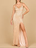 Lara 29004 - Fitted Beaded Gown with Spaghetti Straps