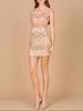 Beaded Cocktail Dress with Cap Sleeves and Fringe