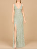Embellished Gown with Slit - OUTLET