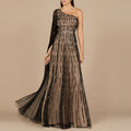 One Shoulder A-Line Gown