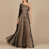 One Shoulder A-Line Gown