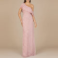 Off Shoulder Sheath Beaded Gown