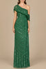 Off Shoulder Sheath Beaded Gown