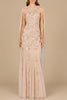 Mermaid Beaded Dress with Long Cape - OUTLET