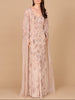 Beaded Sheath Dress with Long Cape