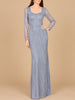 V Neck Beaded Long Sleeve Dress