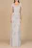 Beaded Cape Sleeve Dress