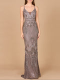 Sleeveless V-Neck Beaded Dress