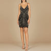 Embellished Cocktail Dress with V-Neckline