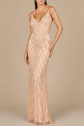 Spaghetti Strap Beaded Dress