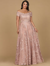 Off Shoulder A-Line Gown | Lara 29122