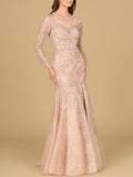 Long Sleeve, Mermaid Lace Gown