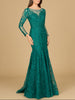 Mermaid, Long Sleeve Lace Gown
