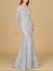Mermaid, Long Sleeve Lace Gown