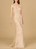 Mermaid Lace Gown with Cap Sleeves