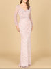 Long Sleeve Lace Fitted Gown