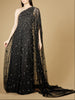 One Shoulder Cape Sleeve Gown