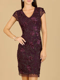 Cap Sleeve Embellished Dress