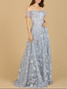 Flutter Off Shoulder Lace Gown