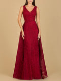 Lace Embroidered Overskirt Dress  - OUTLET