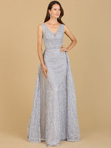 Lace Embroidered Overskirt Dress  - OUTLET