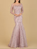 Long Sleeve Mermaid Beaded Gown