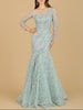 Long Sleeve Mermaid Beaded Gown