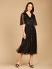 Flowing, Sequin Midi Dress with Short Sleeves | 29221