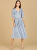 Flowing, Sequin Midi Dress with Short Sleeves | 29221