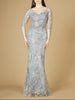 High Neck Long Sleeve Fitted Lace Gown