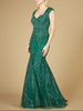 Cap Sleeve Mermaid Beaded Gown