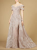 Off Shoulder Mermaid Lace Gown with Overskirt
