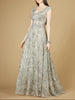 Cap Sleeve V-Neck Lace A-line Gown