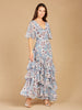 Cape Sleeve Print Dress- OUTLET