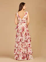 Ruffle Skirt Print Dress - OUTLET